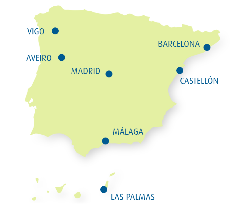 mapa sedes